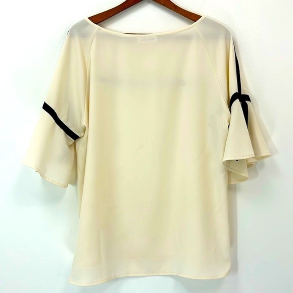 Calvin Klein Blouse Women's Large Flowy Lightweight Work Wear Bell Sleeve Breezy - Picture 2 of 7